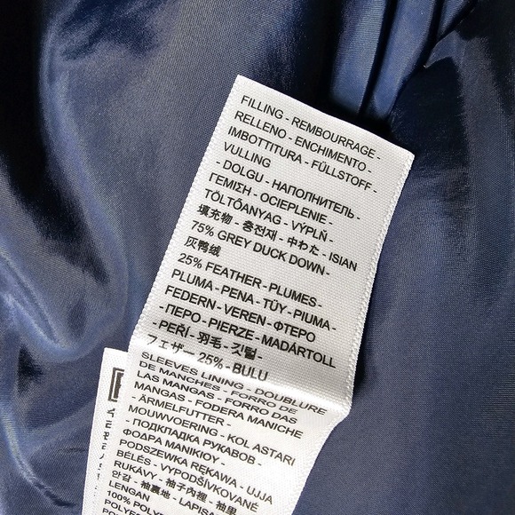 Levis Western Puffer Down Jean Jacket Men XXL Quilted Bomber Big E Full Zip Snap - Picture 14 of 16